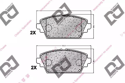 Комплект тормозных колодок DJ PARTS BP1363